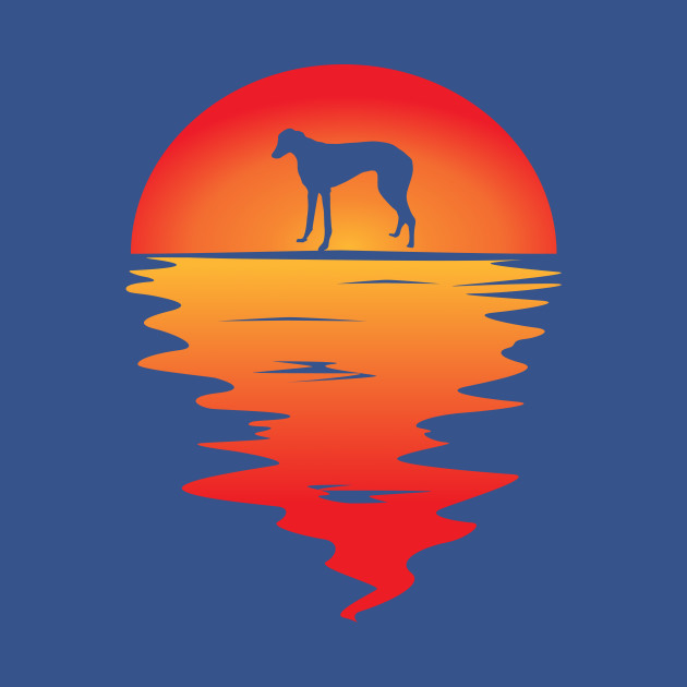 Discover Sunset Dog Hortaya Borzaya - Dog - T-Shirt