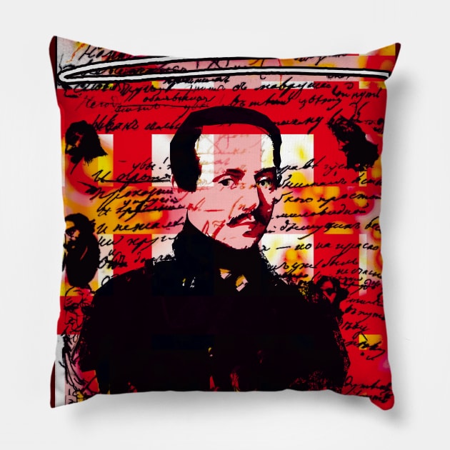 Mikhail Lermontov Pillow by Exile Kings 