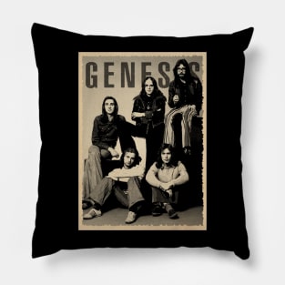 Genesis Rock Legends - Pay Tribute on Your Classic Band T-Shirt Pillow