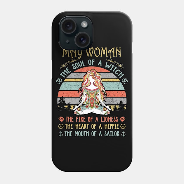 May Woman The Soul Of A Witch Vintage Yoga May Woman Birthday Gift Phone Case by justinacedric50634