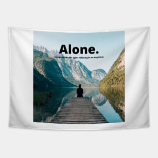 Alone in the mountains Tapestry