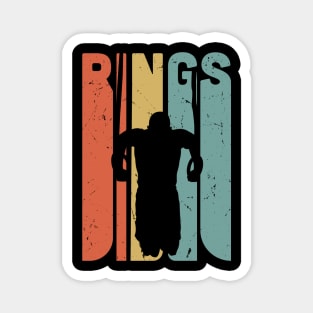 Retro Rings  / Rings lover gift idea / Gymnastics fan present / Rings gymnastics sports Magnet