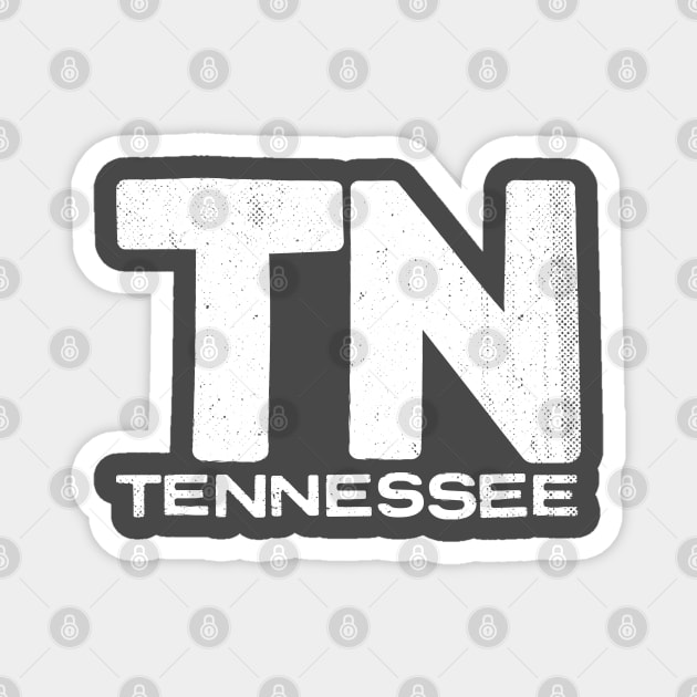 TN Tennessee Vintage State Typography Magnet by Commykaze