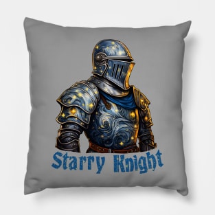 Starry Knight - Van Gogh's Knight in Starry Armor Pillow