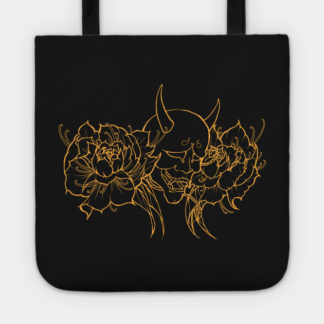 Hannya Mask & Peonies