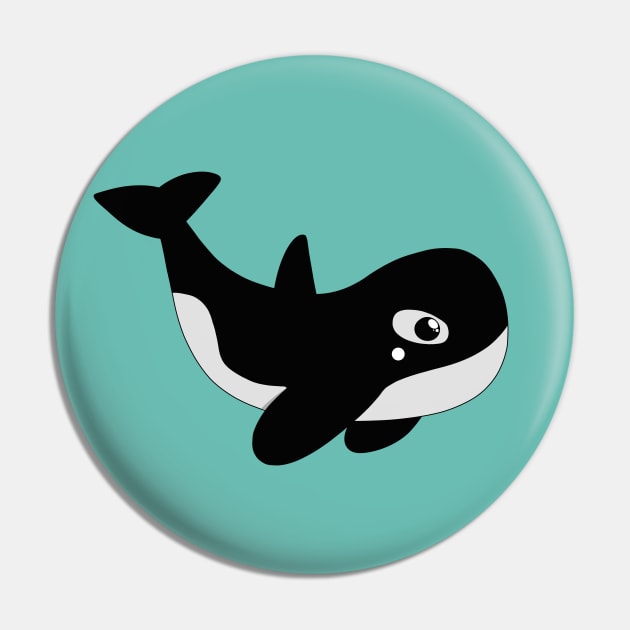 cute orca Pin by PandLCreations