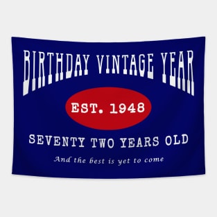 Birthday Vintage Year - Seventy Two Years Old Tapestry