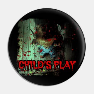 Evil Comes In Small Packages Chucky Horror Tee Pin