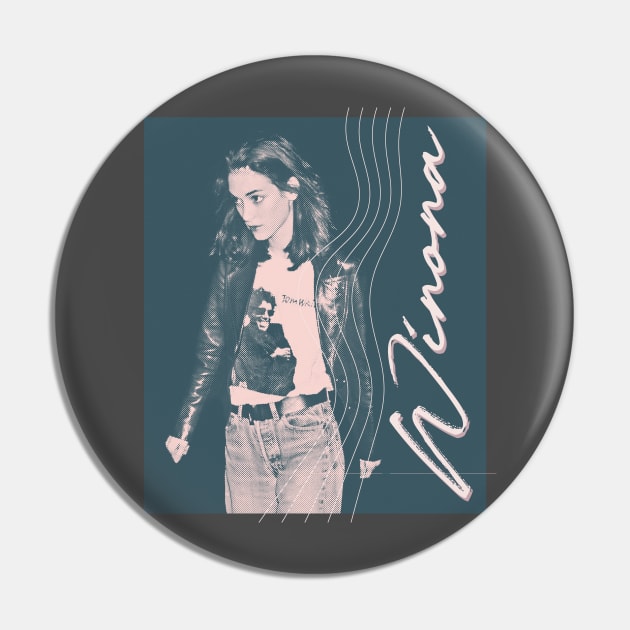 Winona Ryder /\ 1990s Style Duotone Aesthetic Pin by unknown_pleasures