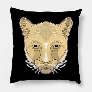 brown cougar face Pillow