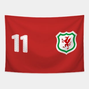 Wales Cymru Football Supporters Heritage Home Crest Number 11 Tapestry