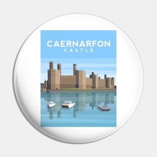 Caernarfon Castle and Harbour, North Wales Pin