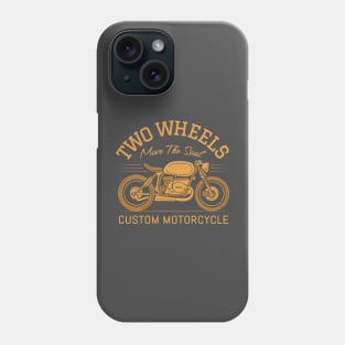 Two wheels motorcycle retro design Phone Case