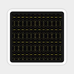 Black & Gold Stitch Pattern Magnet