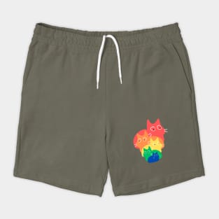 Doodle Rainbow Cats Shorts