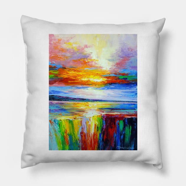 On the edge of a bright abyss Pillow by OLHADARCHUKART