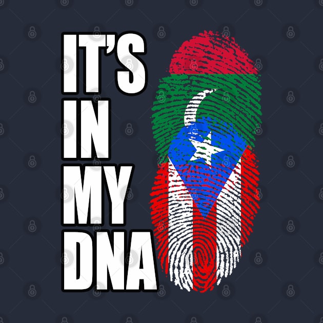 Puerto Rican And Maldivian Mix DNA Flag Heritage by Just Rep It!!