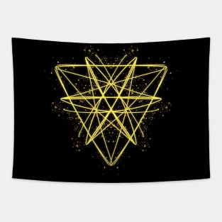 Triangle shaped mandala with a shining star Tapestry