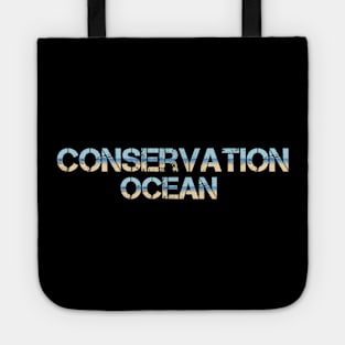 Ocean conservation t-shirt design Tote