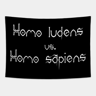 Homo sapiens vs. Homo ludens Tapestry