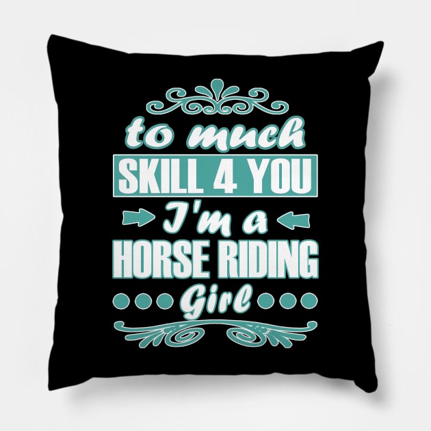 HorseRiding Reiterhof Dressage Hurdles Gallop Pillow by FindYourFavouriteDesign