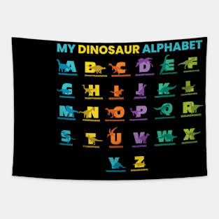 Dinosaurs Alphabet A-Z ABC Dino Identification Tapestry