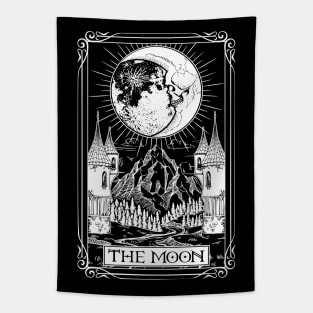 Skull Moon Tarot Card Tapestry