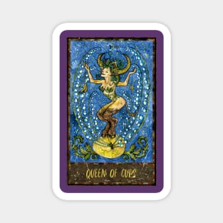 Queen Of Cups. Magic Gate Tarot Card Design. Magnet