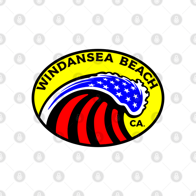 Windansea Beach California Surfing Surf Patriotic Wave by DD2019