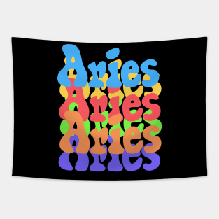 Rainbow Popart Aries Tapestry