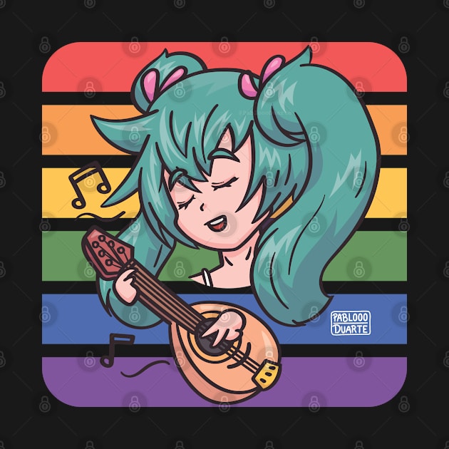 Pride Hatsune Miku Bandolin - Summer Gaming by PabloooDuarte