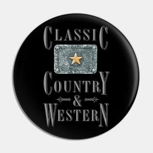 Lone Star - Classic Country and Western Belt Buckles Pin