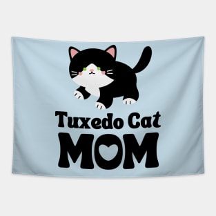 Tuxedo Cat Mom Tapestry