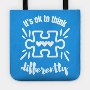 Autism Awareness Puzzle Piece Design Tote