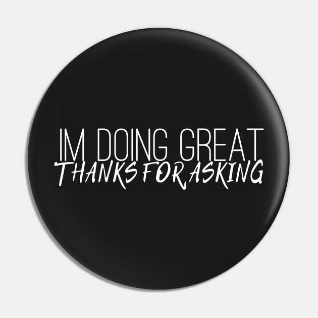 I'm doing great, thanks for asking. Pin by kayleighkill