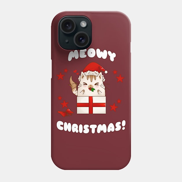 Meowy Christmas! Phone Case by SmolKitsune