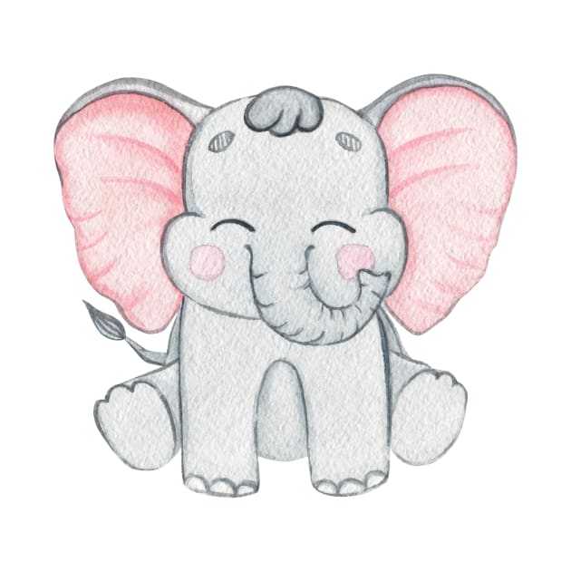 Cute baby elephant by DreamLoudArt