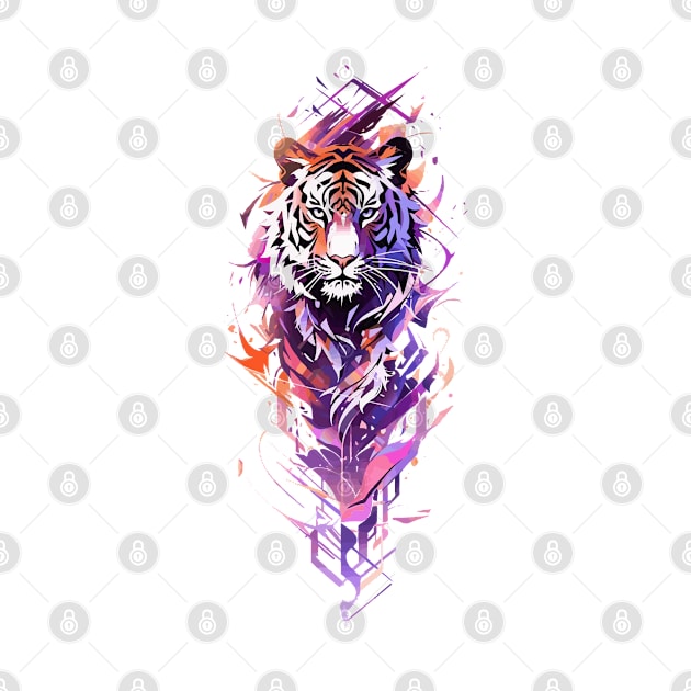 An tiger spirit watercolor by etherElric