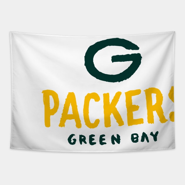 Green Bay Packeeeers Tapestry by Very Simple Graph