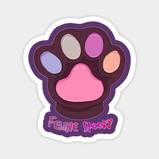 Feline Spooky || Black paw version Magnet