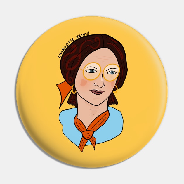 Modern Millennial Charlotte Bronte Pin by iliketeasdesigns