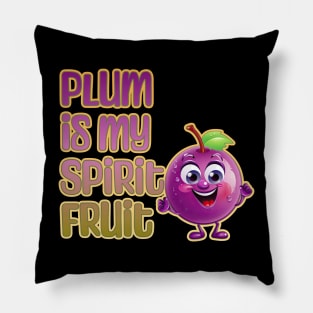 Plum is My Spirit Fruit Pillow