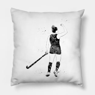 Field Hockey Player Girl Pillow