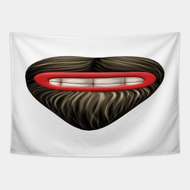 The Goatee Face mask Tapestry by Andyt