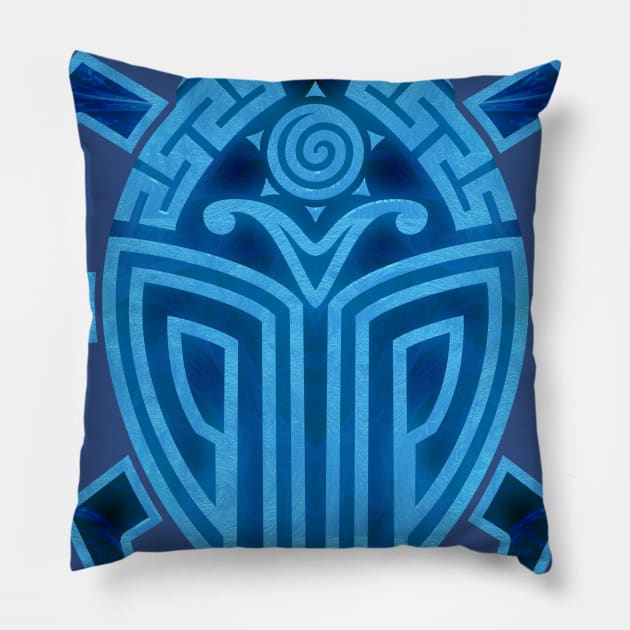 Blue Beetle Pillow by Ryan