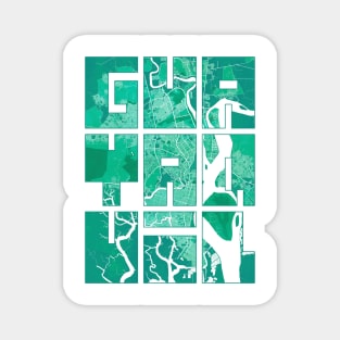 Guayaquil, Ecuador City Map Typography - Watercolor Magnet