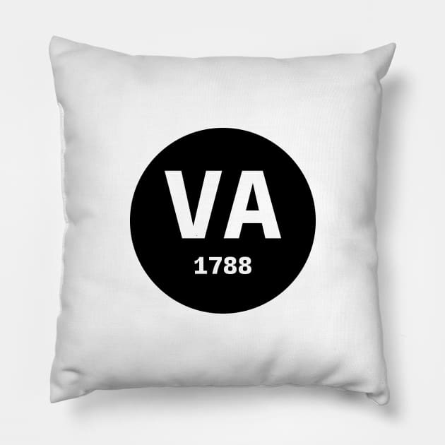 Virginia | VA 1788 Pillow by KodeLiMe