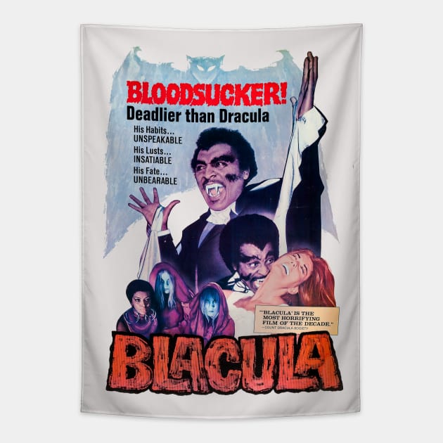 Blacula Exclusive Poster Halloween Tapestry by Pop Fan Shop
