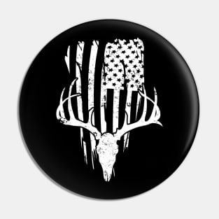 Deer Hunting American Flag Pin