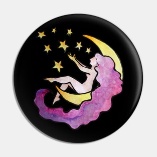 Moon Child Moon Goddess Pin